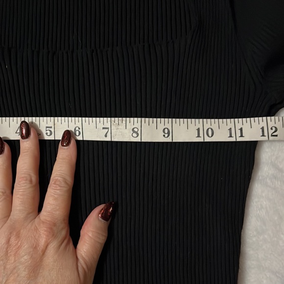 Catherine Malandrino black ribbed long sleeved sweater. Sz small. - Picture 5 of 9